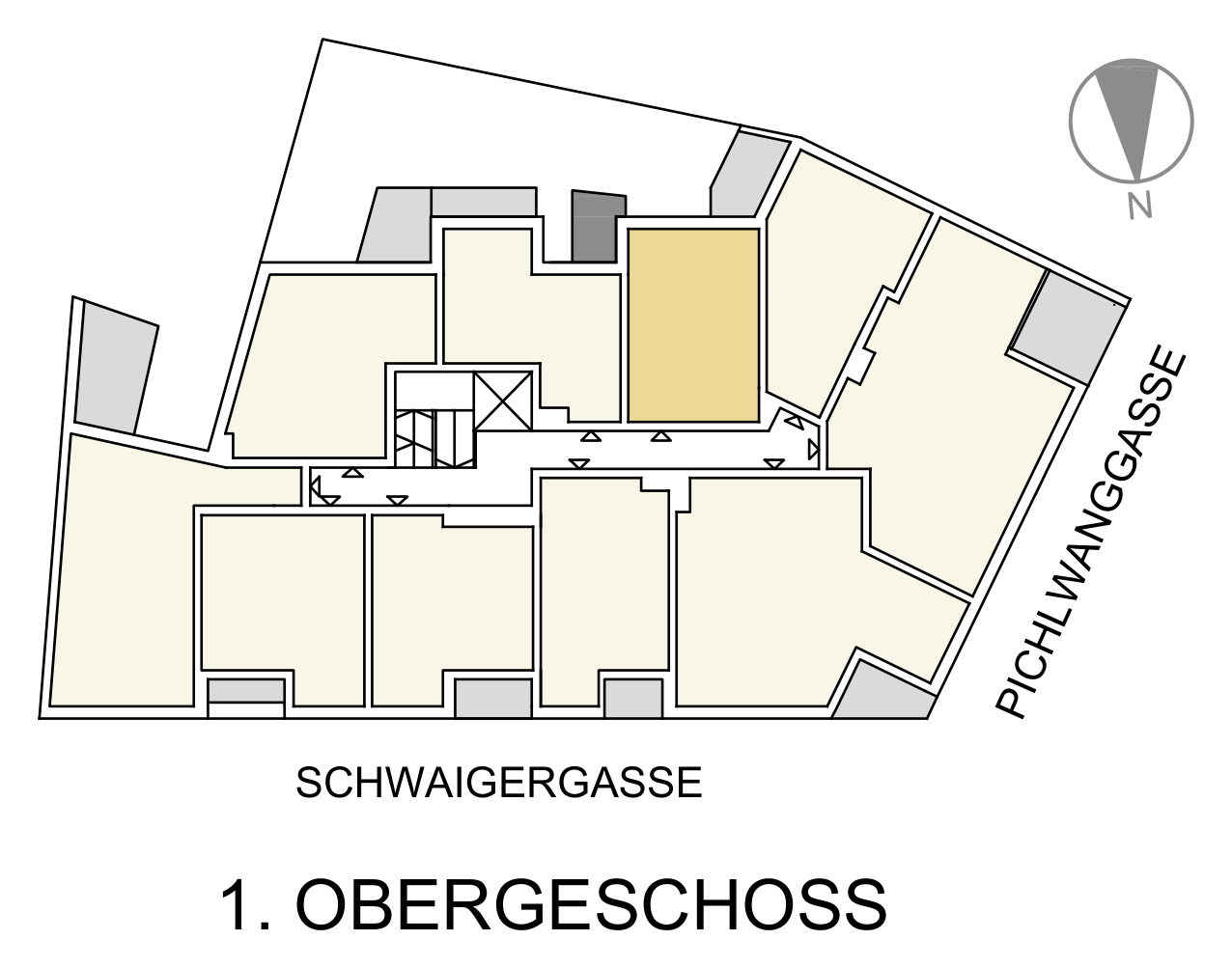 Lage von TOP 13 im 1. OG – Goldener Tukan