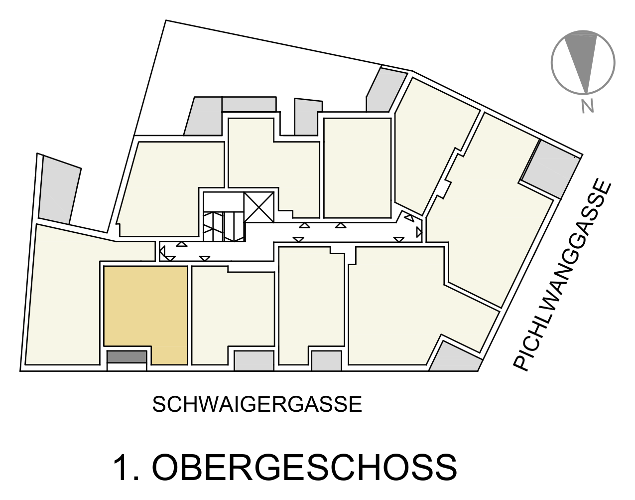 Lage von TOP 19 im 1. OG – Goldener Tukan