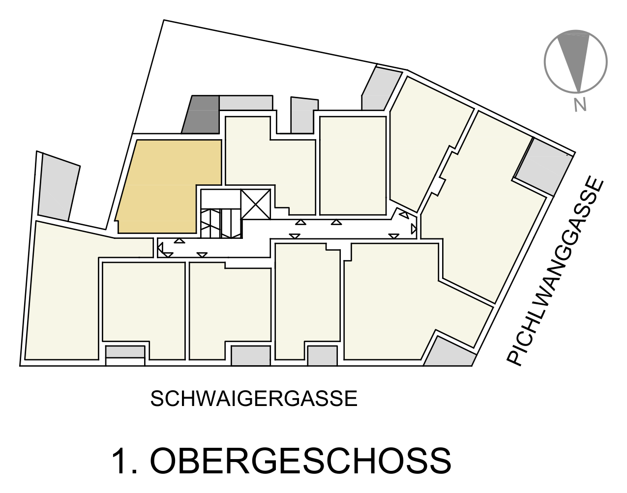 Lage von TOP 21 im 1. OG – Goldener Tukan