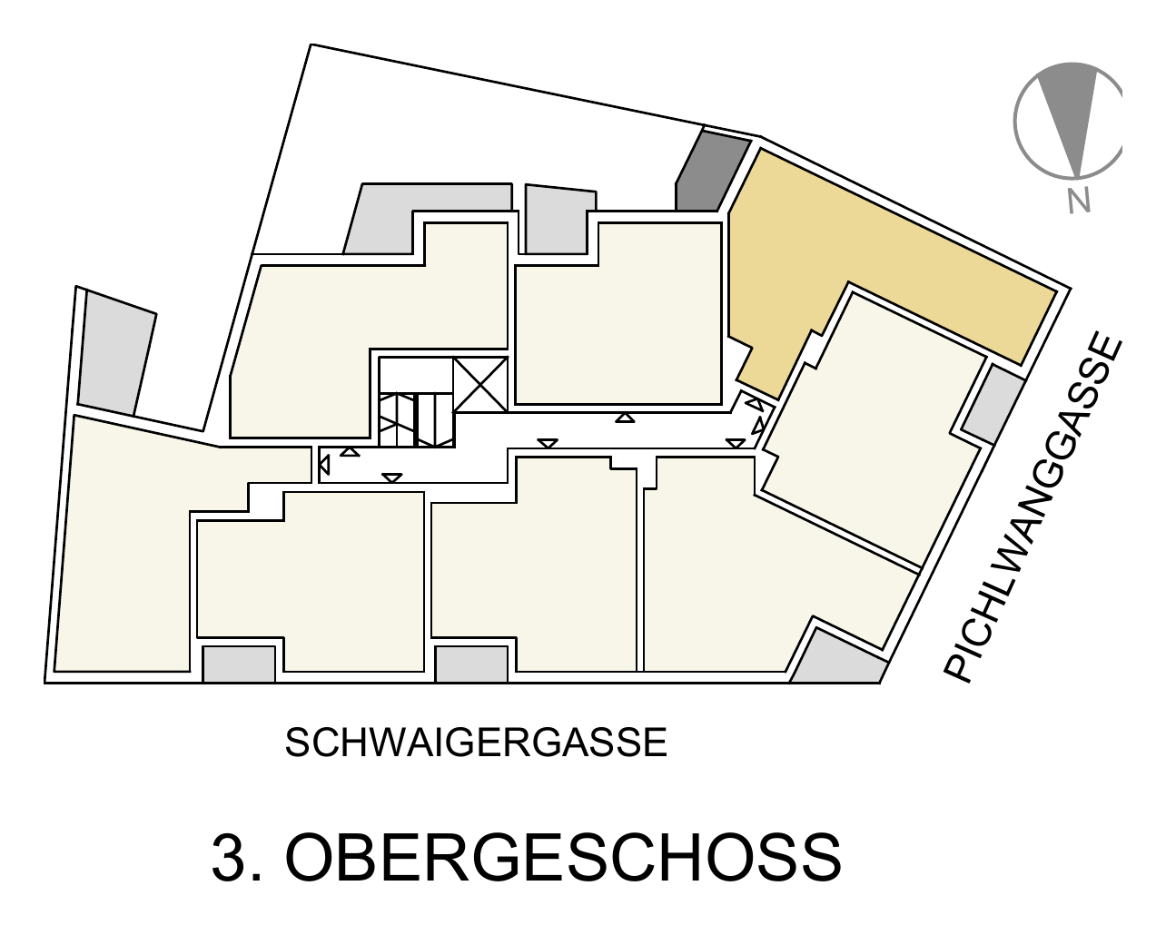 Lage von TOP 31 im 3. OG – Goldener Tukan
