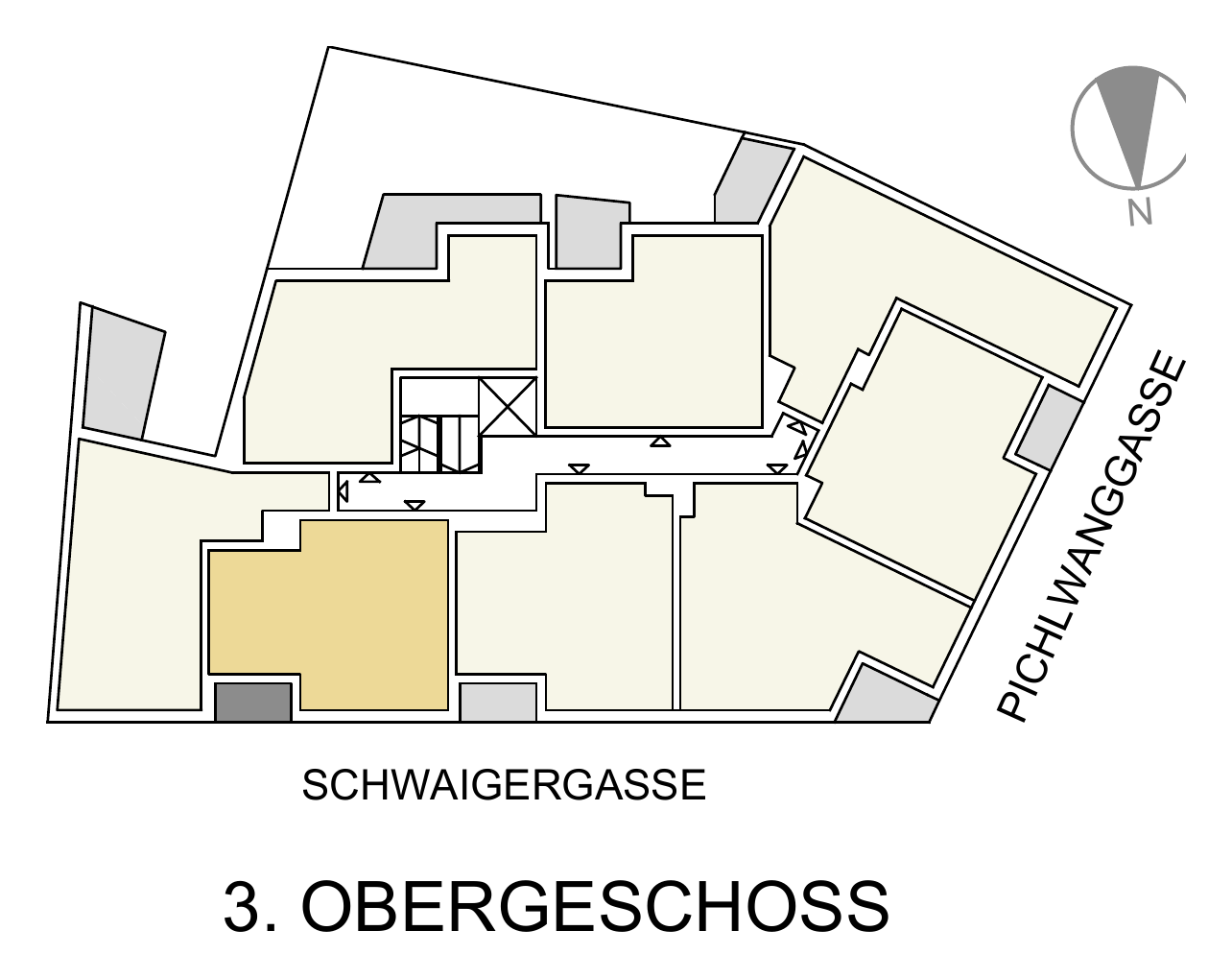 Lage von TOP 35 im 3. OG – Goldener Tukan