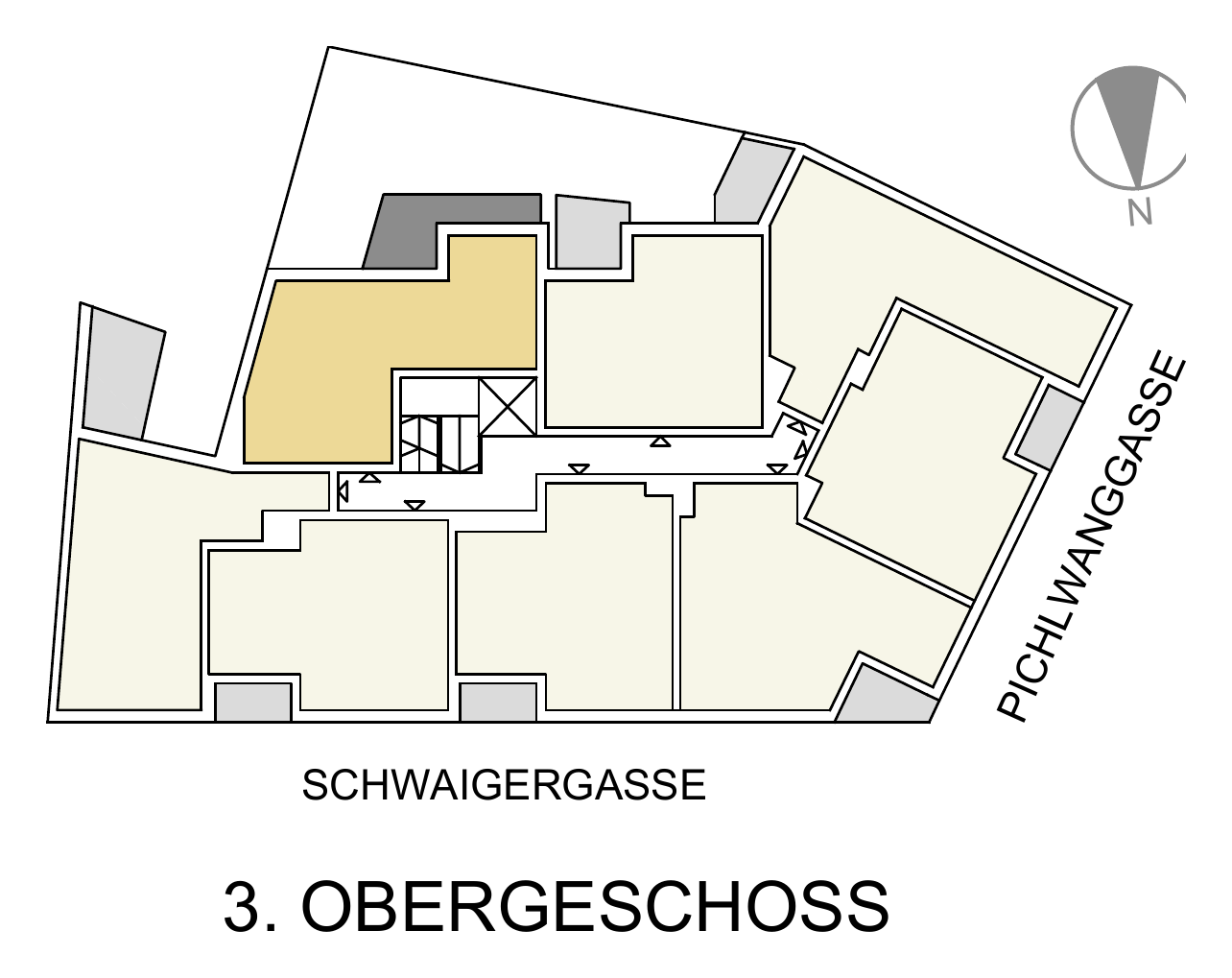 Lage von TOP 37 im 3. OG – Goldener Tukan